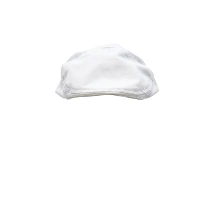 FLAT CAP WITH HAIRNET WHITE (S)