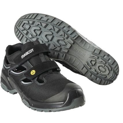 SAFETY SANDAL BLACK/SILVER (L2.5)