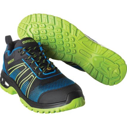 SAFETY SHOE BLACK/ROYAL BLUE/LIME GREEN (M10)