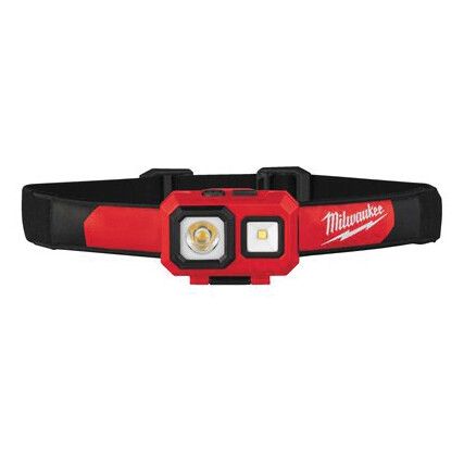 Head Torch, LED, Non-Rechargeable, 450lm, 100m Beam Distance, IP52