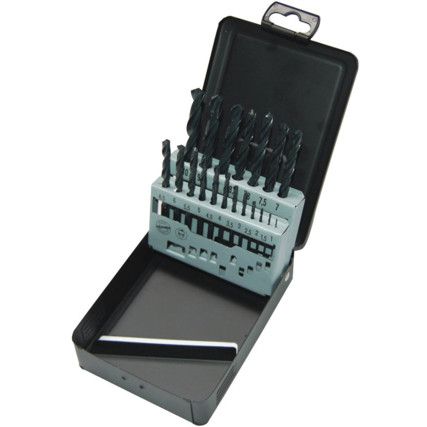 HSS ROLL FORGED METAL DRILL SET (DIN338) 1-10mm (19PC)