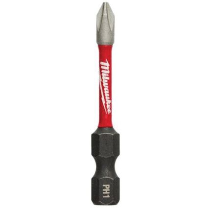 1/4"HEX; SHOCKWAVE IMPACT DUTY DRIVER BIT PH1x50mm