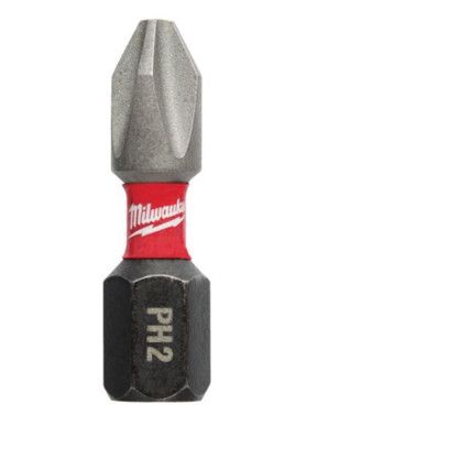 1/4"HEX; SHOCKWAVE IMPACT DUTY DRIVER BIT PH2x25mm (PK-2)