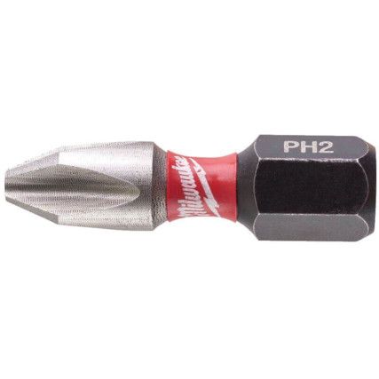 1/4"HEX; SHOCKWAVE IMPACT DUTY DRIVER BIT PH2x25mm (PK-25)