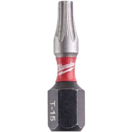 1/4"HEX; SHOCKWAVE IMPACT DUTY DRIVER BIT TX15x25mm (PK-25)