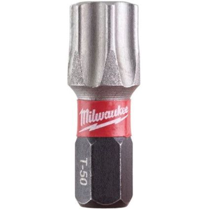 1/4"HEX; SHOCKWAVE IMPACT DUTY DRIVER BIT TX50x25mm (PK-25)