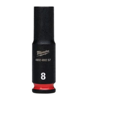 1/4"SQ DRIVE; SHOCKWAVE IMPACT SOCKET 8mm DEEP-II