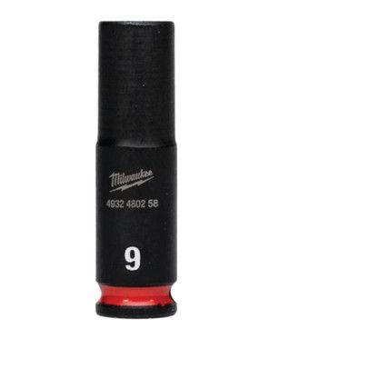 1/4"SQ DRIVE; SHOCKWAVE IMPACT SOCKET 9mm DEEP-II