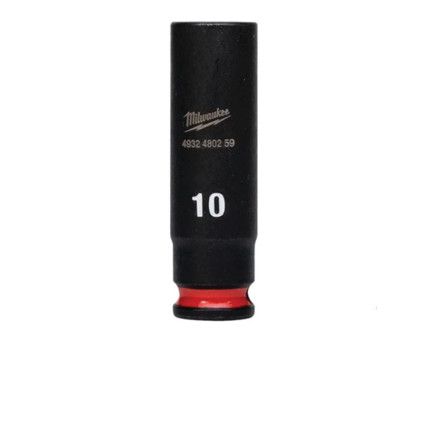 1/4"SQ DRIVE; SHOCKWAVE IMPACT SOCKET 10mm DEEP-II