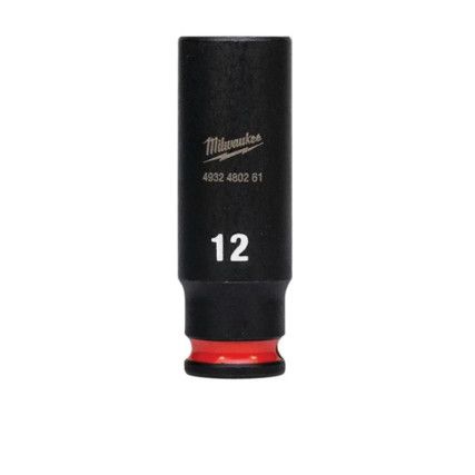 1/4"SQ DRIVE; SHOCKWAVE IMPACT SOCKET 12mm DEEP-II