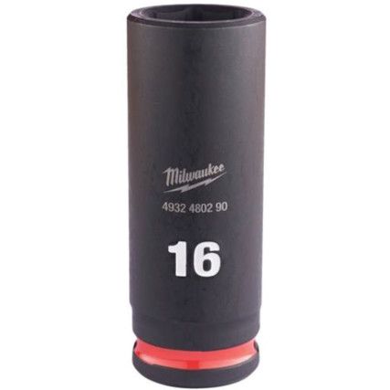 3/8"SQ DRIVE; SHOCKWAVE IMPACT SOCKET 16mm DEEP-II