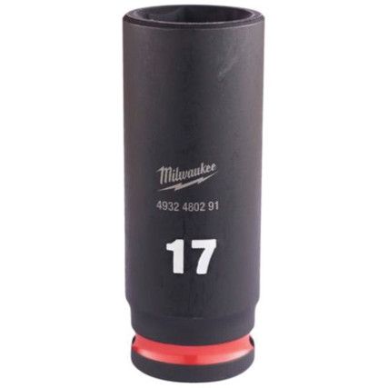 3/8"SQ DRIVE; SHOCKWAVE IMPACT SOCKET 17mm DEEP-II