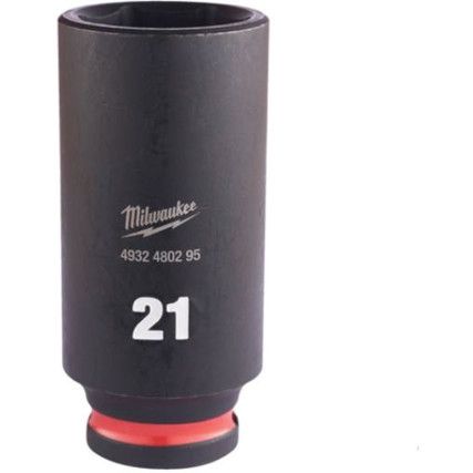 3/8"SQ DRIVE; SHOCKWAVE IMPACT SOCKET 21mm DEEP-II