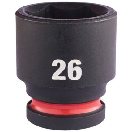 1/2"SQ DRIVE; SHOCKWAVE IMPACT SOCKET 26mm STD-II