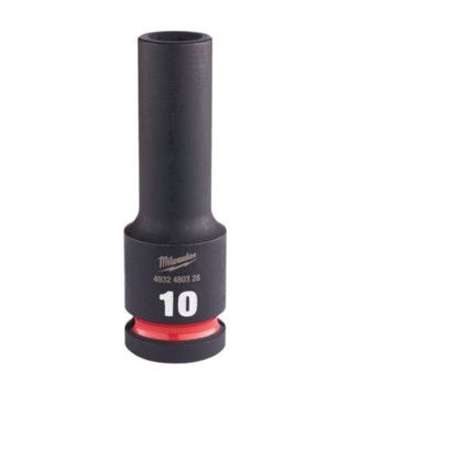 1/2"SQ DRIVE; SHOCKWAVE IMPACT SOCKET 10mm DEEP-II