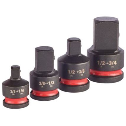 1/2"SQ DRIVE; SHOCKWAVE IMPACT ADAPTOR SET (4PC)