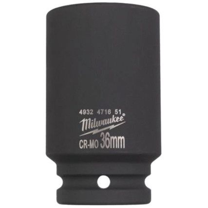 3/4"SQ DRIVE; SHOCKWAVE IMPACT SOCKET 36mm DEEP