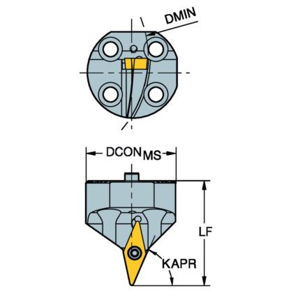 SL-SVXBL-40A-16-050A 107 HEAD FOR SPIROGROOVING