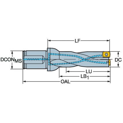 A881-D0562LX19-03 881 INDEXABLE INSERT DRILL