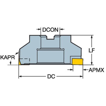 RA215-A102R38-25M PLUNGE MILLING CUTTER