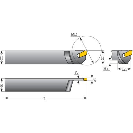 SGAFL-10-1.2-D18 SELF-GRIP Parting & Grooving Toolholders