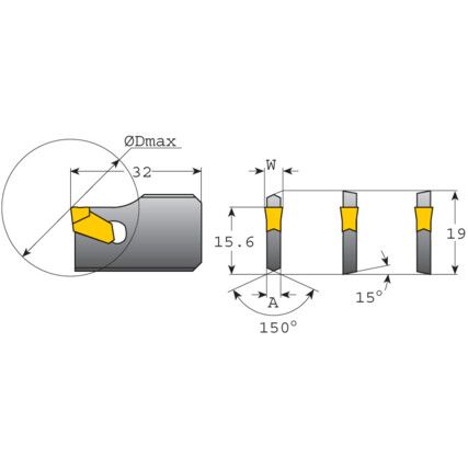 SGB 19-1.2 SELF-GRIP TOOLHOLDER BLADE