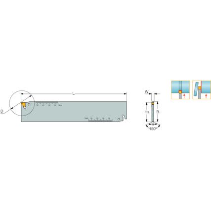 Iscar TGSU 35 TANG-GRIP Parting and Grooving Blades