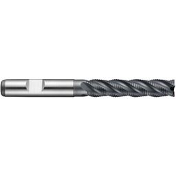 Series C492 HSS-E Flatted Shank Multi-Flute Long Series Roughing End Mill - Alcrona Coated - Metric  thumbnail-2