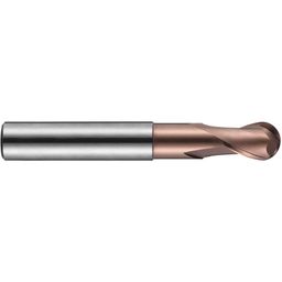 Series S229 Carbide 2 Flute Ball Nosed Extra Short Slot Drill - TiSiN Coated - Metric  thumbnail-2