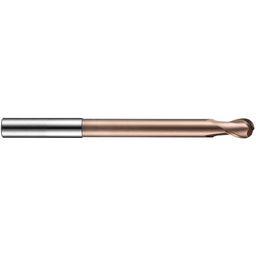 Series S233 Carbide 2 Flute Extra Long Series Ball Nosed Slot Drill -TiSiN Coated - Metric  thumbnail-2