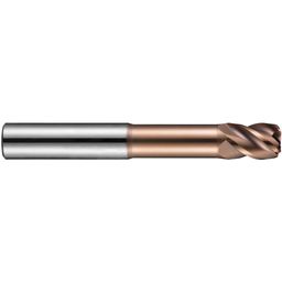 Series S524 Carbide 4 Flute Extra Short Corner Radius End Mill - TiSiN Coated - Metric 
 thumbnail-2