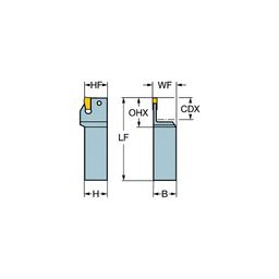 R151.21 T-MaxⓇ Q-Cut Shank Tool For Parting And Grooving
 thumbnail-0