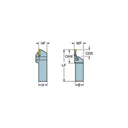 RF123H Style CoroCut® 1-2 Shank Tools for Parting and Grooving thumbnail-1