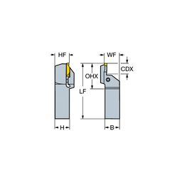 RF123L Style CoroCut® 1-2 Shank Tools for Parting and Grooving thumbnail-0