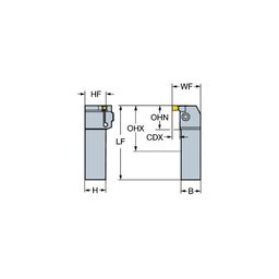 RG123K CoroCutⓇ 1-2 Shank Tool For Shallow Grooving thumbnail-0