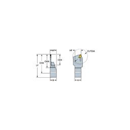 QD-LFB CoroCutⓇ QD Shank Tool For Parting And Grooving thumbnail-0