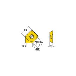 R245 CoroMillⓇ 245 Milling Inserts Grade K15W thumbnail-0