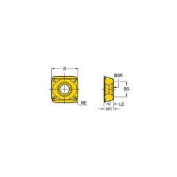 N260.8 Auto AF Milling Insert Grade HM thumbnail-0