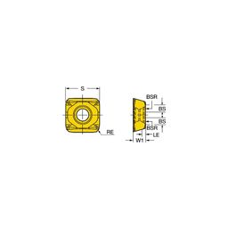 N260.8 Auto AF Milling Insert Grade H13A thumbnail-0