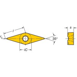 TR-VB CoroTurnⓇ TR Turning Inserts Grade 1105 thumbnail-1