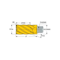 MM EC-CF Z7 Carbide 7 Flute Interchangeable Heads 1.5xD Grade IC908 thumbnail-1