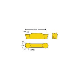 N123H2 CoroCutⓇ 1-2 Profiling Inserts Grade 2135 thumbnail-0