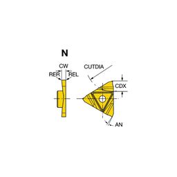 N123U3 CoroCutⓇ 3 Grooving Inserts Grade 1125 thumbnail-0