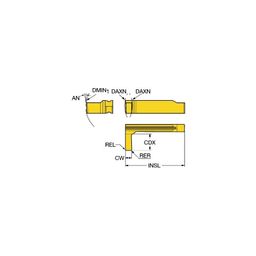 RG123L1 CoroCutⓇ 1-2 Grooving Inserts Grade 1115 thumbnail-0