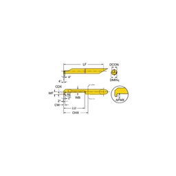 CXS-04R CoroTurnⓇ XS Solid Carbide Tool For Profiling thumbnail-0