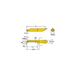 CXS-04T CoroTurnⓇ XS Solid Carbide Tool For Turning Grade H10F thumbnail-0