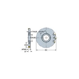 L331.52 CoroMillⓇ 331 Adjustable Half Side And Back Face Disc Milling Cutter
 thumbnail-0