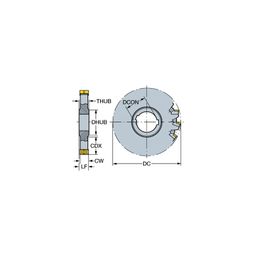 N331.32 CoroMillⓇ 331 Adjustable Full Side And Face Disc Milling Cutter thumbnail-0