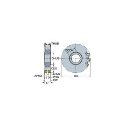 N331.52 CoroMillⓇ 331 Adjustable Double Half Side And Face Disc Milling Cutter
 thumbnail-0