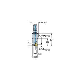 R300 CoroMillⓇ 300 Face Milling Cutter - Threaded Coupling  thumbnail-0